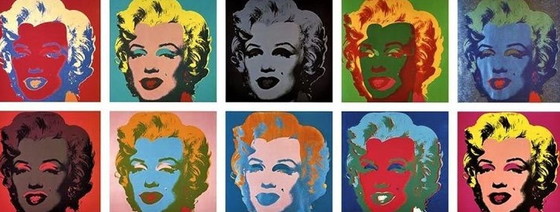 Image 1 of Andy Warhol  ----Ten Marilyns      zeer groot.
