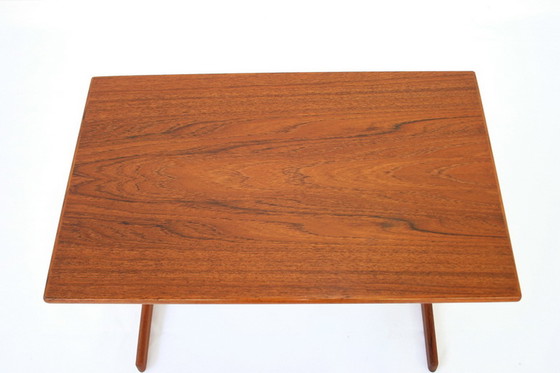 Image 1 of Arne Wahl Iversen voor Vinde, Mid-Century teakhouten nesttafel, bijzettafel