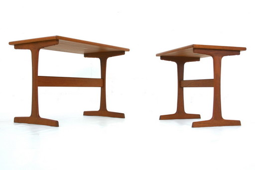 Arne Wahl Iversen voor Vinde, Mid-Century teakhouten nesttafel, bijzettafel