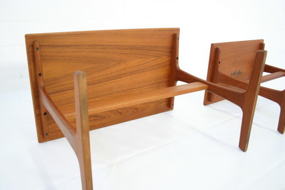 Image 1 of Arne Wahl Iversen voor Vinde, Mid-Century teakhouten nesttafel, bijzettafel