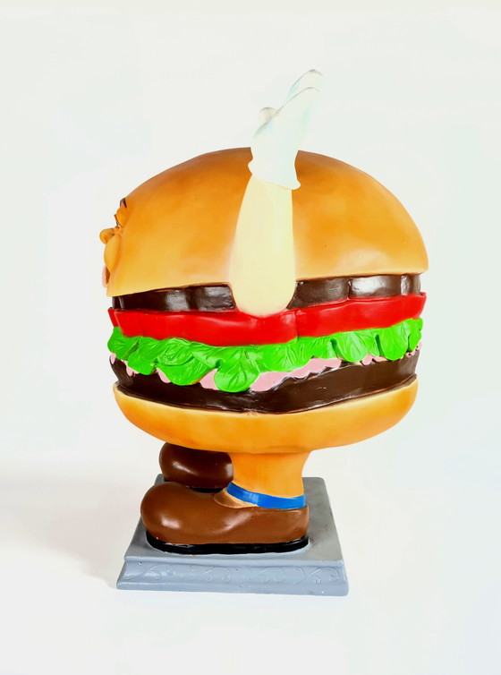 Image 1 of Hamburger - Helga Freier - kunsthars - tafel - reclamezuil - 90's