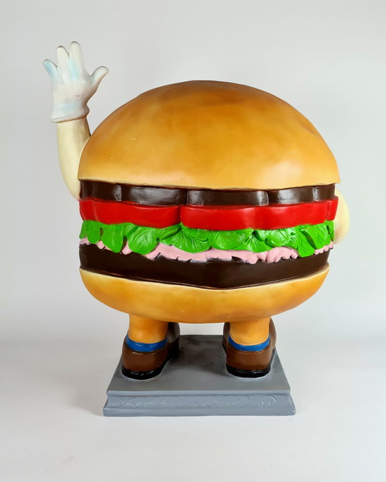 Image 1 of Hamburger - Helga Freier - kunsthars - tafel - reclamezuil - 90's