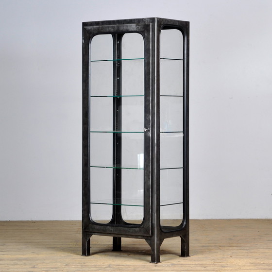 Image 1 of Vintage medische kast van Glas en IJzer , jaren 70