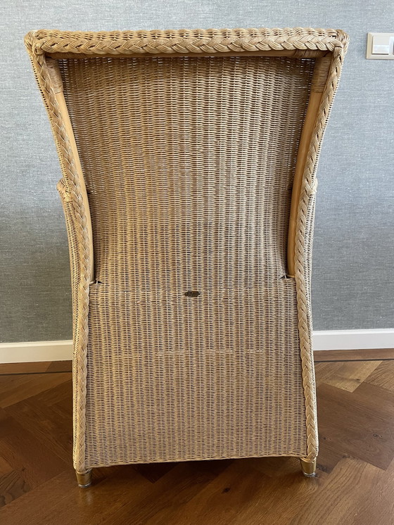 Image 1 of 6x Lloyd Loom eetkamerstoelen met armleuning