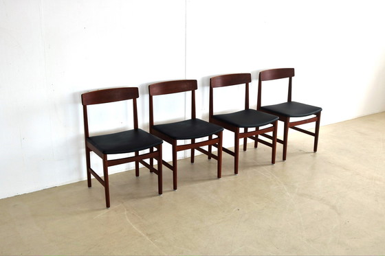 Image 1 of 4x vintage Deense eetkamerstoelen