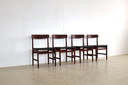 4x vintage Deense eetkamerstoelen