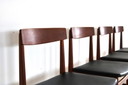 4x vintage Deense eetkamerstoelen
