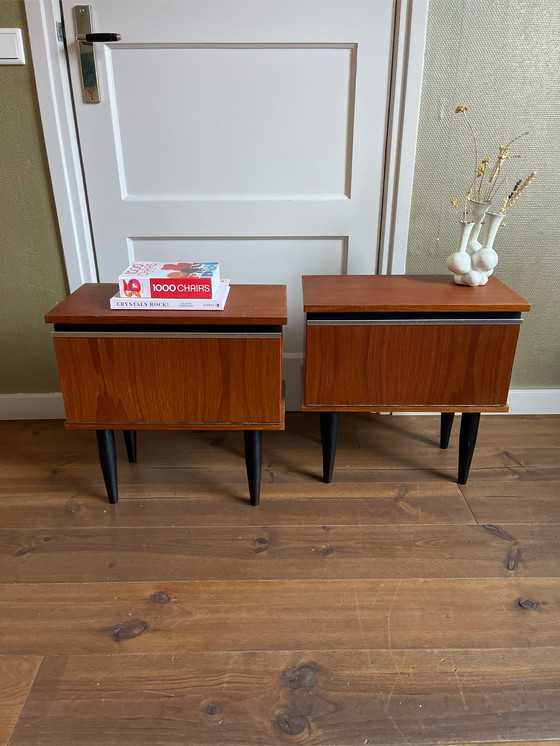 Image 1 of 2 x vintage nachtkastje