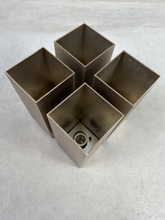 Image 1 of 5x Vintage Lightolier Quadrille wandlamp