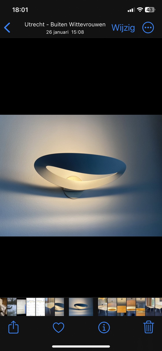 Image 1 of 4x Artemide Mesmeri design wandlamp