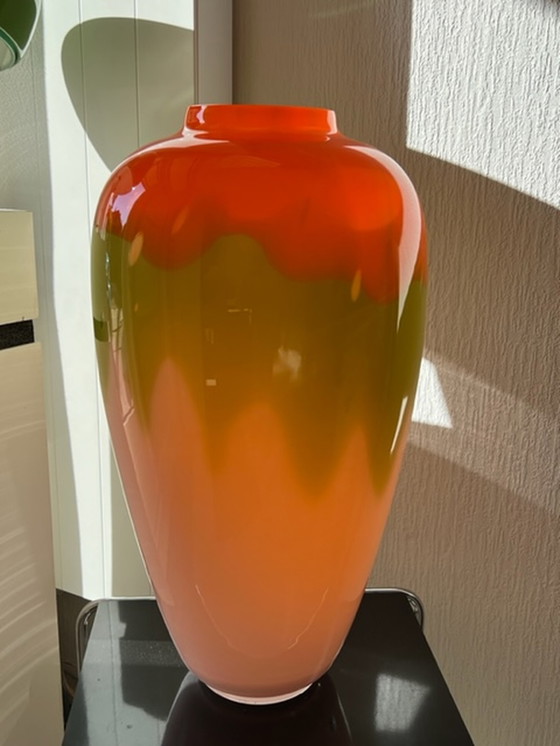 Image 1 of Grote (66cm) Unieke Decoratieve Vaas Object van Murano glas