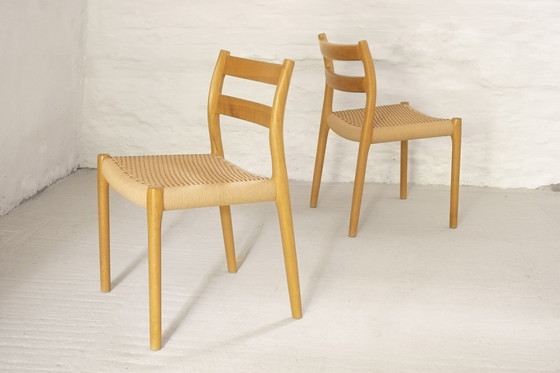 Image 1 of 4x Niels Otto Møller Stoelen Model 84 in Eiken