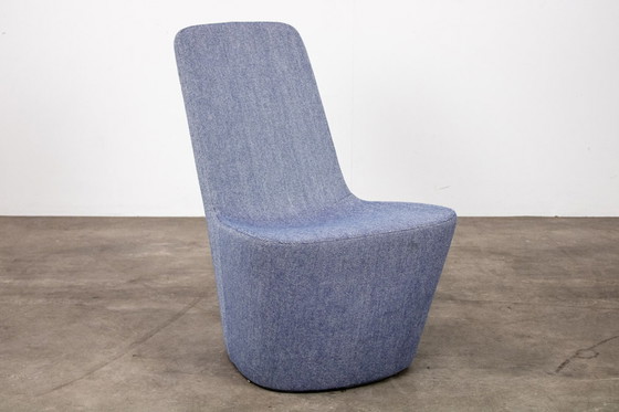 Image 1 of Vitra Monopod fauteuil by Jasper Morrison - blauw