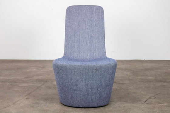 Image 1 of Vitra Monopod fauteuil by Jasper Morrison - blauw