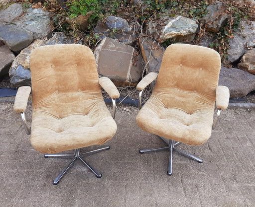 2x vintage design stoelen