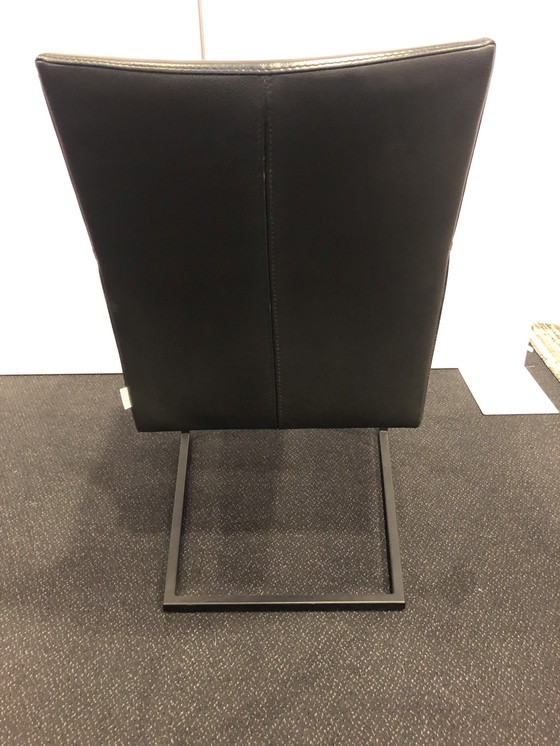 Image 1 of 4x Bert Plantagie leren stoelen