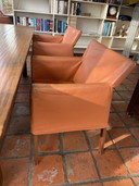 4x Feline Gerard van den Berg stoelen in leer.