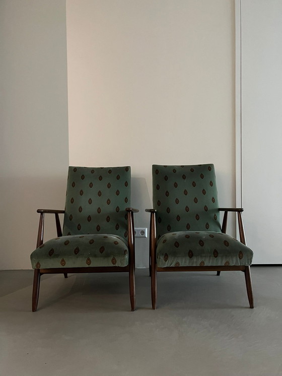 Image 1 of Vintage stoelen, set fauteuils, 2 chairs