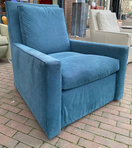 Linteloo Sky fauteuil blauw stof