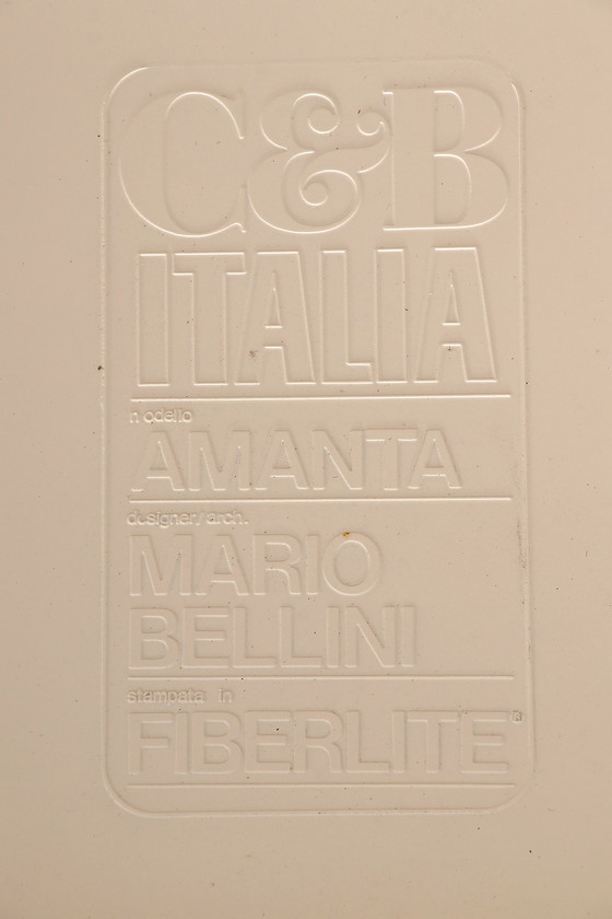 Image 1 of Mario Bellini Amanta modulaire bank in oranje leer voor C&B Italië, jaren 60