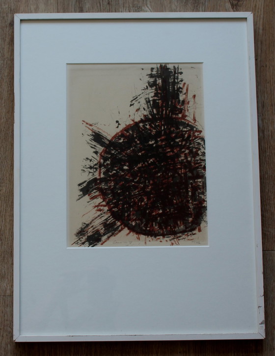 Image 1 of Corneille - Ingelijste litho: zonder titel - 1958