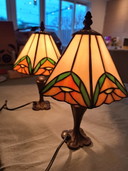 2x Vintage tafellamp