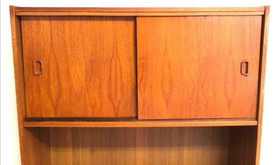 Image 1 of Vintage Deens highboard, wandkast jaren 60, teakhout