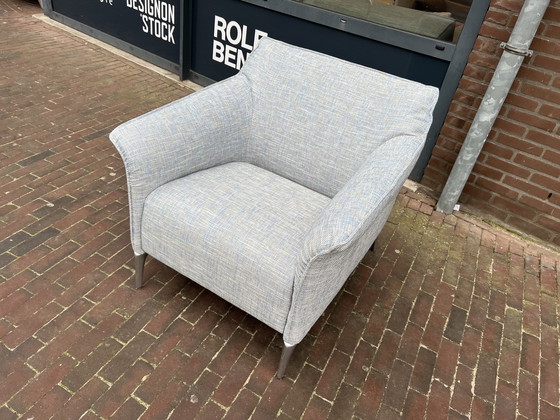 Image 1 of Leolux Mayuro Fauteuil Blauw stof Design