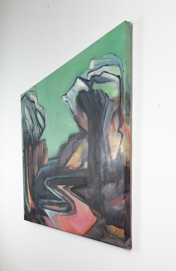 Image 1 of Iris Hartman Pink River schilderij