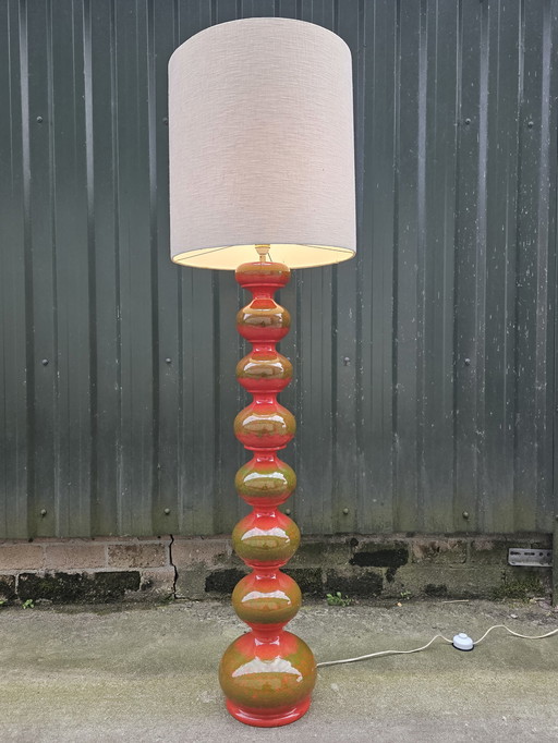 Keramieke 70's vloerlamp