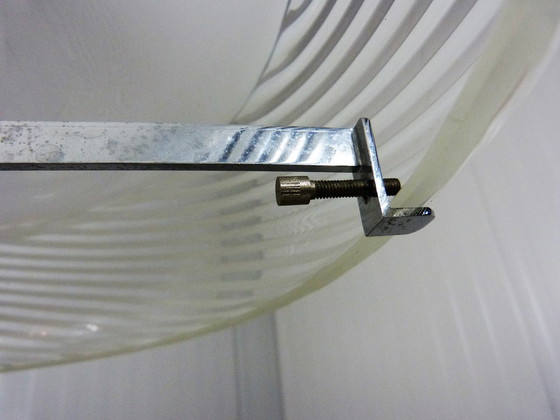 Image 1 of Italiaanse vloerlamp glazen kap 1960's