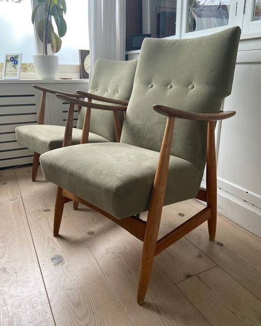 2x Vintage fauteuils