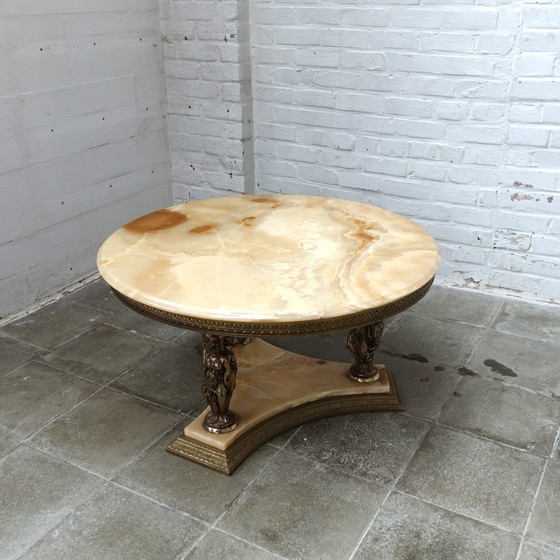 Image 1 of Vintage Deknudt onyx koffietafel