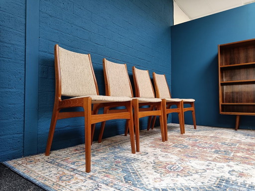 4x Vintage Stoelen Deens Design