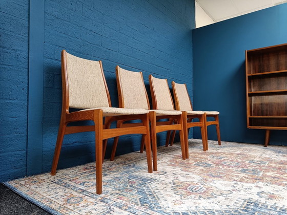 Image 1 of 4x Vintage Stoelen Deens Design