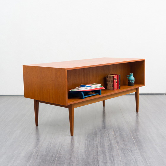 Image 1 of Teakhouten bureau uit de jaren 60, Scandinavisch Design, gerestaureerd