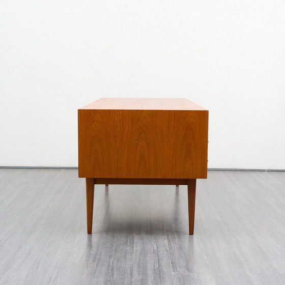 Image 1 of Teakhouten bureau uit de jaren 60, Scandinavisch Design, gerestaureerd