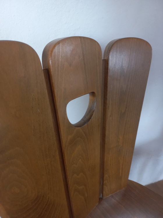 Image 1 of 2x Vintage Brutalist franse stoelen