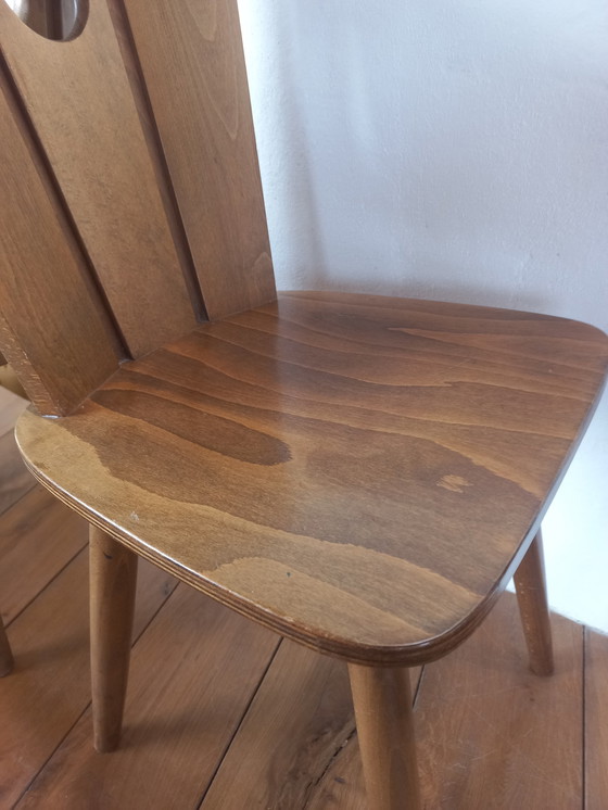 Image 1 of 2x Vintage Brutalist franse stoelen