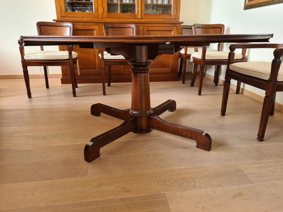 Image 1 of Schuitema Eettafel en Eetkamerstoelen