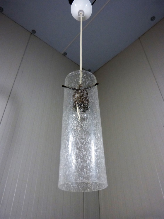 Image 1 of Vintage Kaiser Leuchten glazen hanglamp, 1960’s