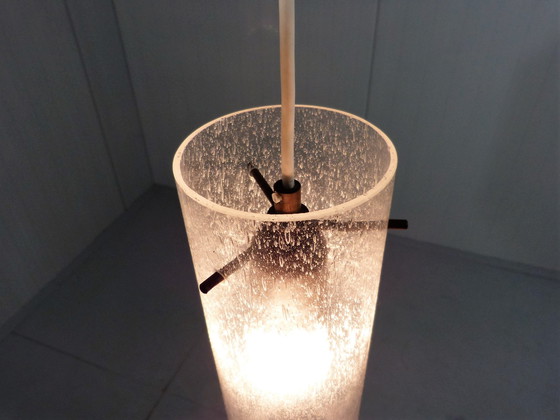 Image 1 of Vintage Kaiser Leuchten glazen hanglamp, 1960’s