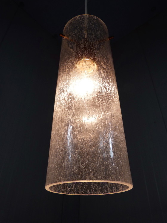 Image 1 of Vintage Kaiser Leuchten glazen hanglamp, 1960’s
