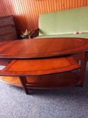 Art Deco salontafel met uitschuifbare plankjes