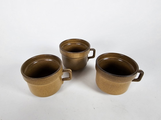 Image 1 of Potterie De Driehoek Huizen - Fokke Hamming  - model Blaricum -  52 delig servies  - 1970's