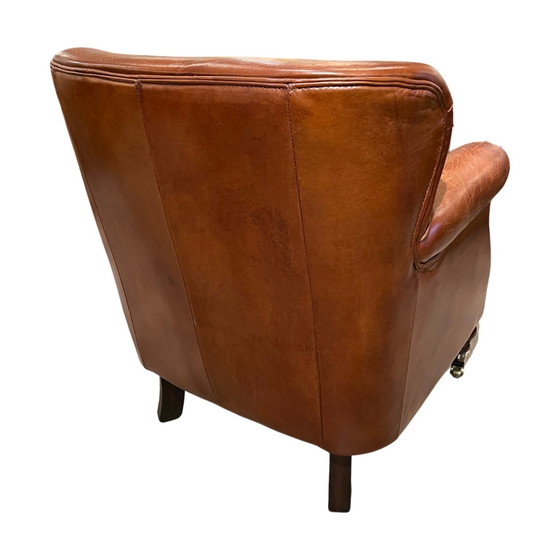 Image 1 of 1x Chesterfield fauteuil cognac