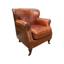 1x Chesterfield fauteuil cognac