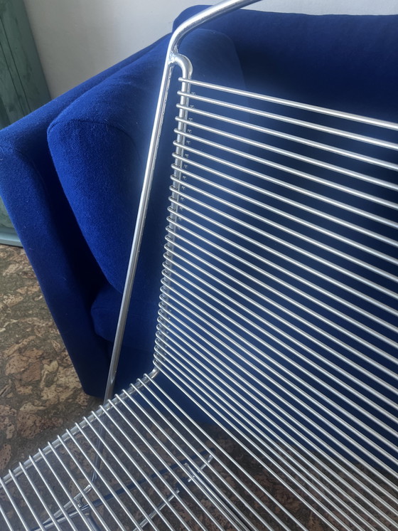 Image 1 of 4x Vintage chromen draadstoel