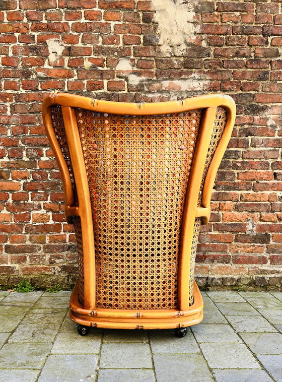 Image 1 of Giorgetti Faux bamboo oorfauteuil