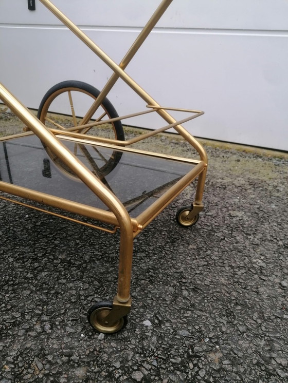 Image 1 of Intrekbare vintage serveerwagen - jaren 60